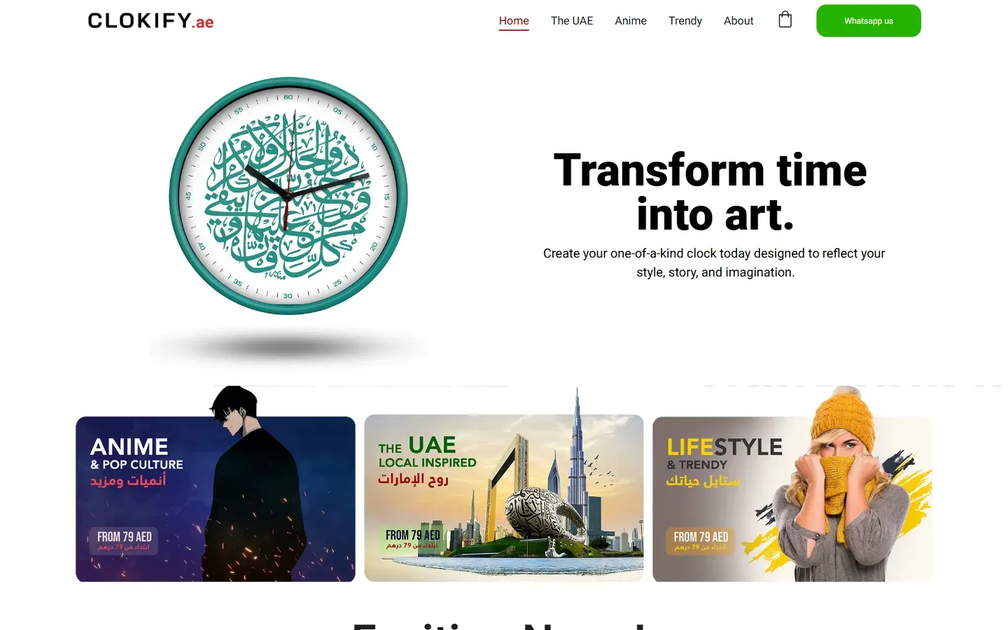 Homepage of Clokify website